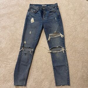 Grlfrnd Distressed Blue Jeans